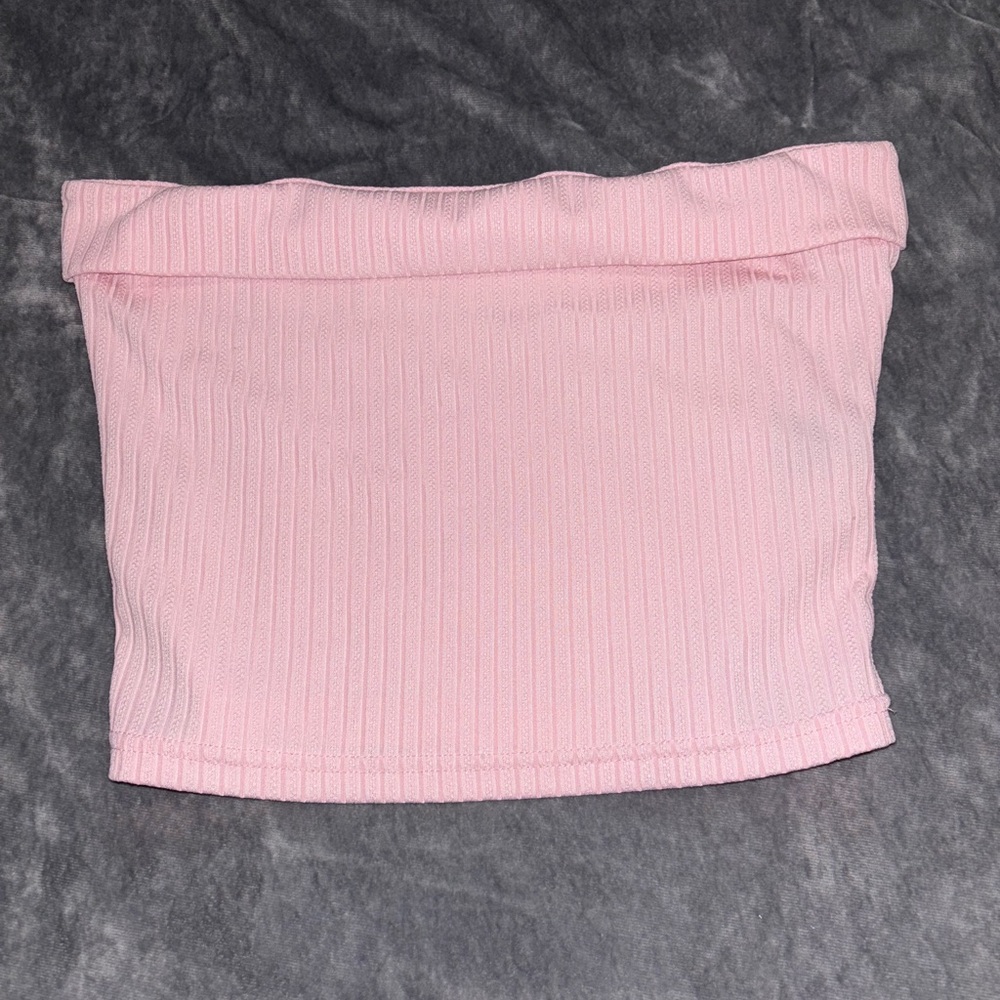 SHEIN Pink Ribbed Crop Top